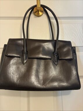 Preston & York Black Leather Satchel